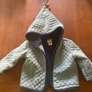 Hanna Andersson Gray Quilted Kids Puffer Jacket